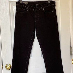CITIZENS OF HUMANITY BLACK JEANS STRAIGHT LEG STRETCH SIZE 32 EUC